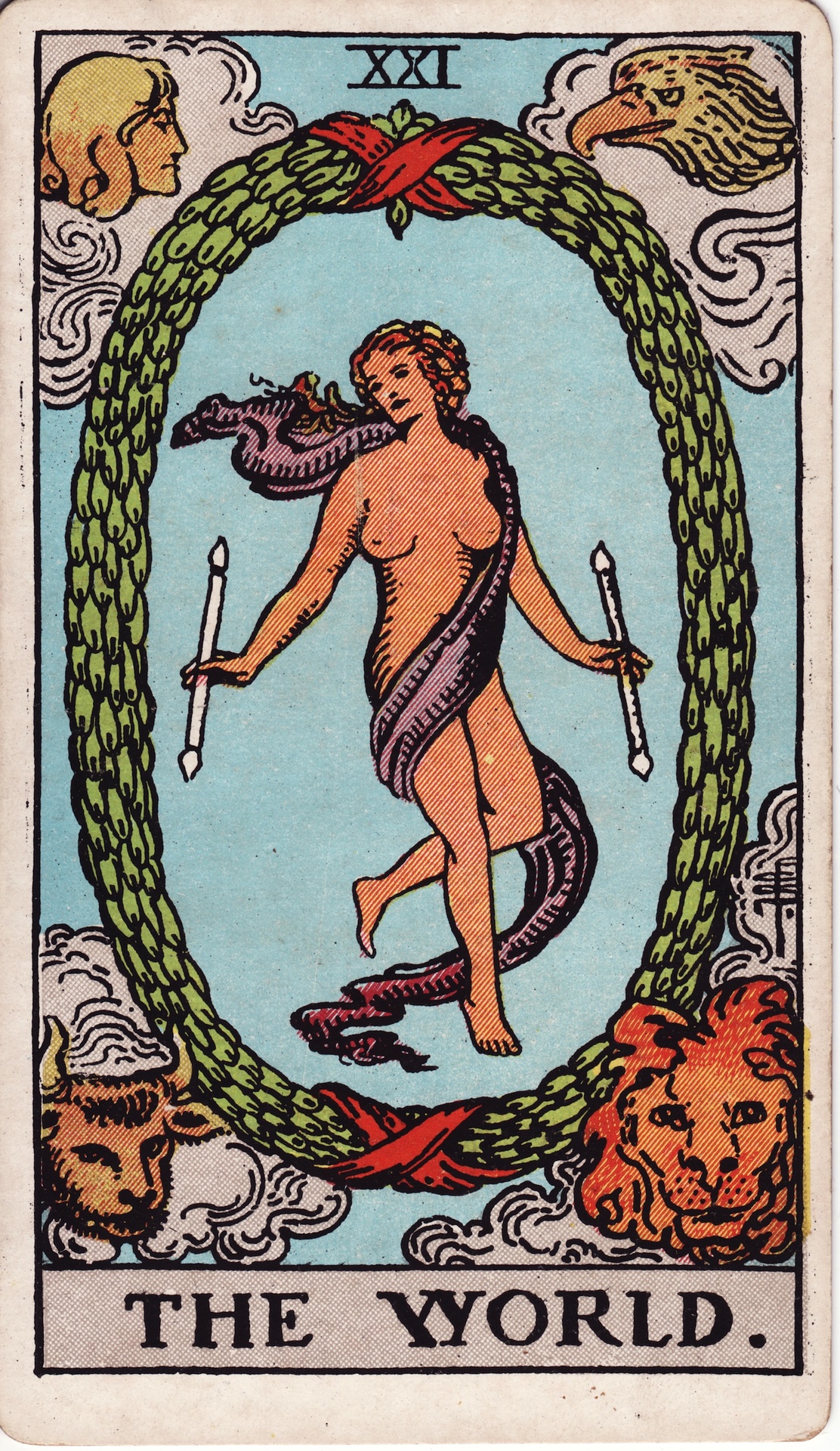 The World — original Rider–Waite–Smith artwork by Pamela Colman Smith