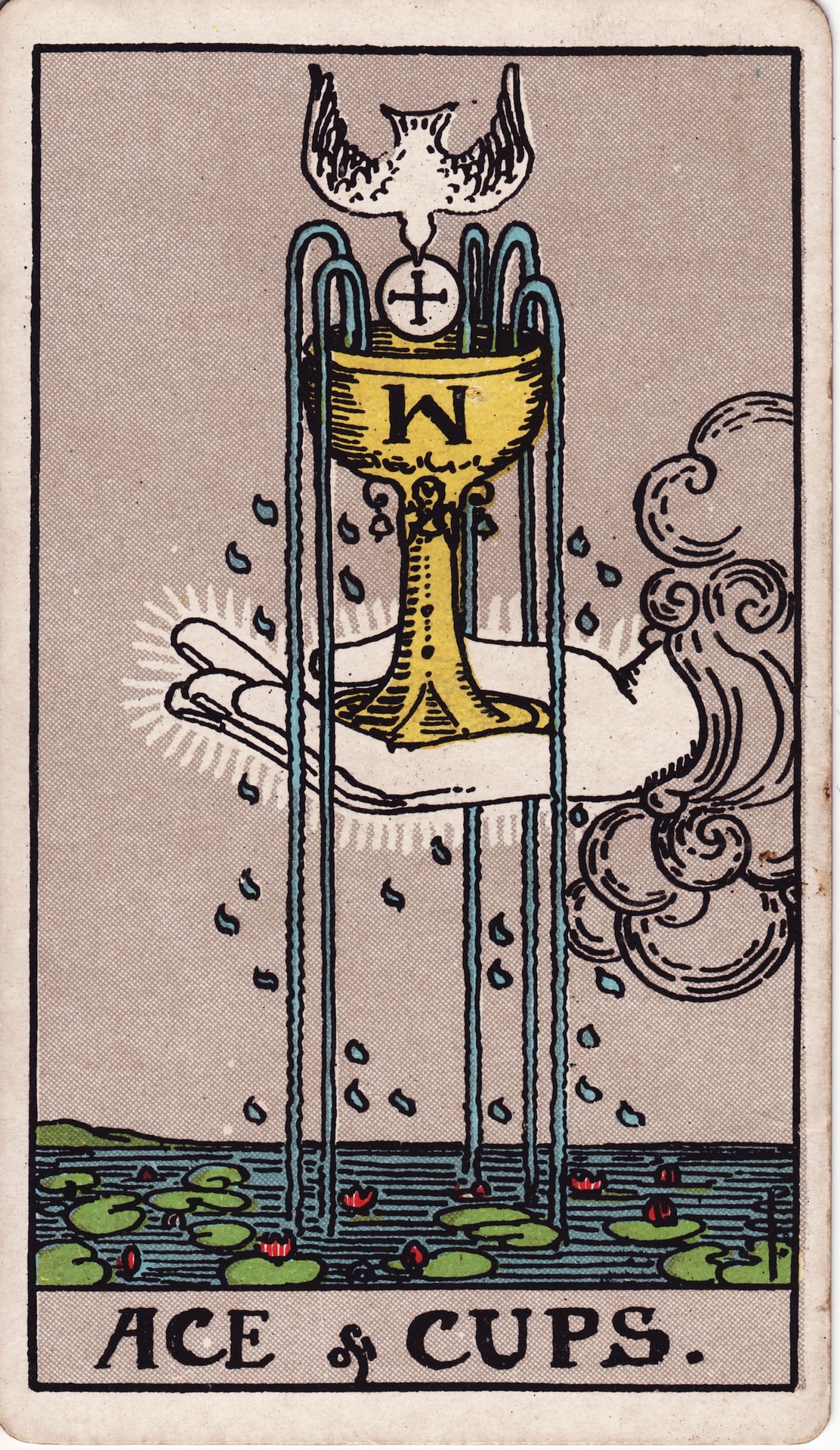 Ace of Cups — original Rider–Waite–Smith artwork by Pamela Colman Smith