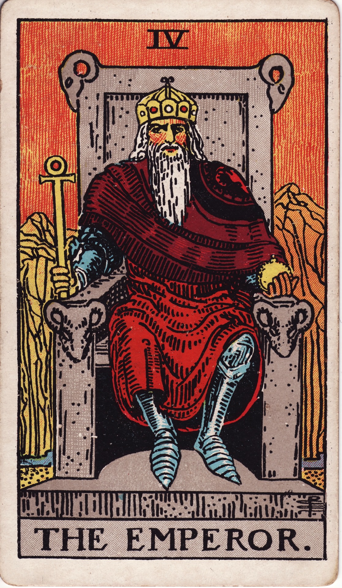 The Emperor — original Rider–Waite–Smith artwork by Pamela Colman Smith