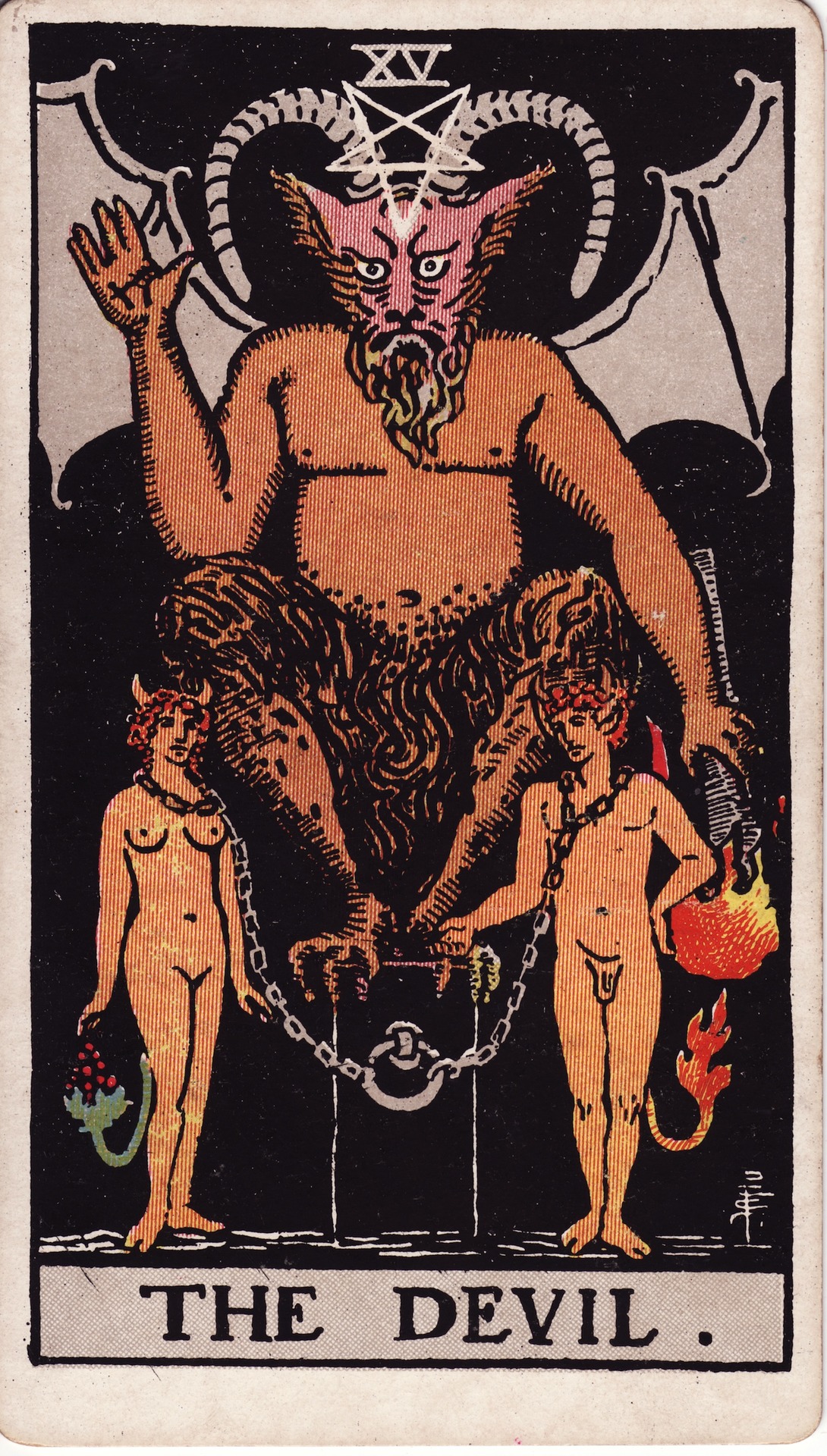 The Devil — original Rider–Waite–Smith artwork by Pamela Colman Smith